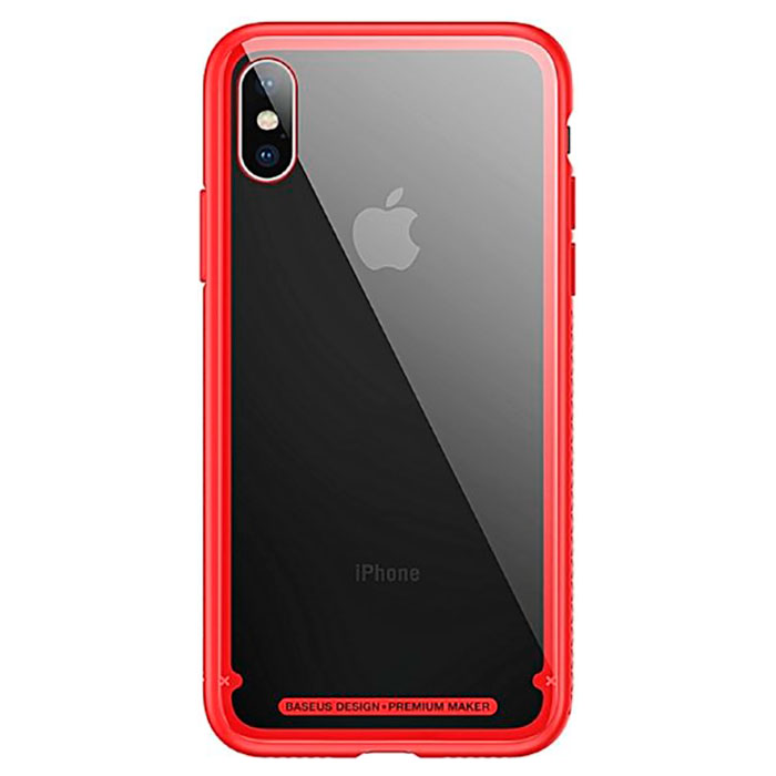 Чехол BASEUS See-Through Glass для iPhone X Red (WIAPIPHX-YS09)