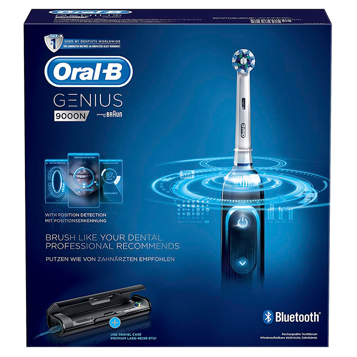 Зубна щітка BRAUN ORAL-B Genius 9000N Black D701.545.6XC (91320292)