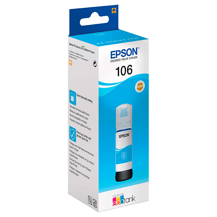 Контейнер з чорнилом EPSON 106 Cyan (C13T00R240)