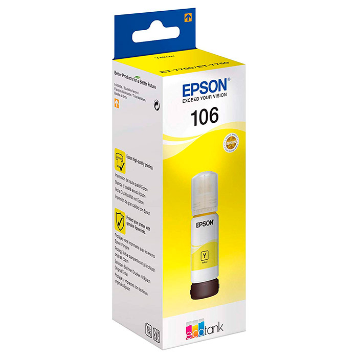 Контейнер з чорнилом EPSON 106 Yellow (C13T00R440)