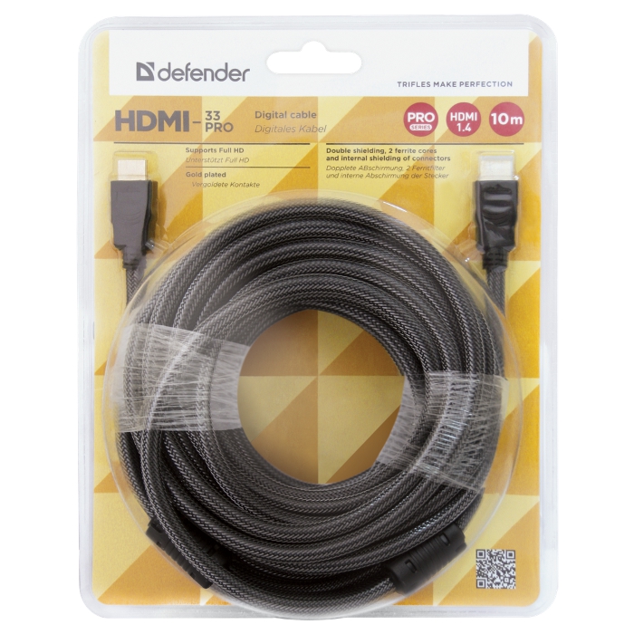 Кабель DEFENDER HDMI v1.4 10м Black (87435)