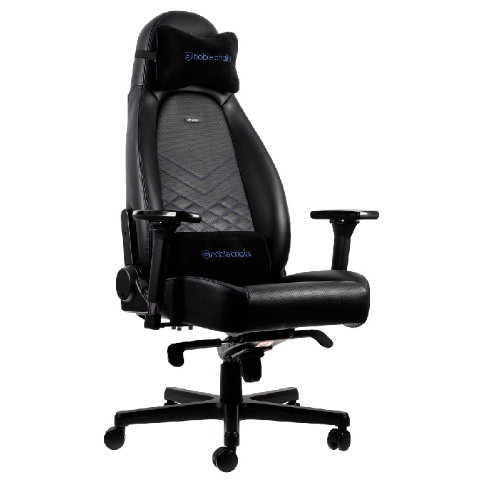 Крісло геймерське NOBLECHAIRS Icon Black/Blue (GAGC-088)