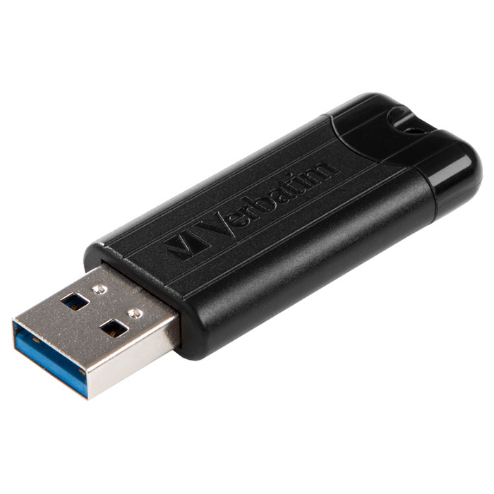 Флешка VERBATIM Store 'n' Go PinStripe 128GB USB3.0 Black (49319)