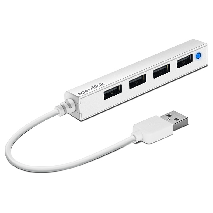 USB хаб SPEEDLINK Snappy Slim USB 2.0 Passive White (SL-140000-WE)