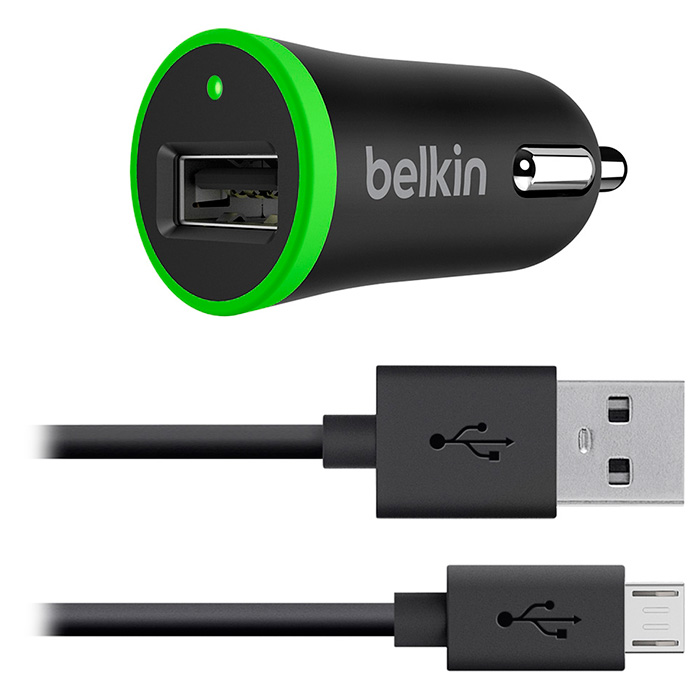 Автомобильное зарядное устройство BELKIN Universal Car Charger w/Micro-USB (F8M887BT04-BLK)