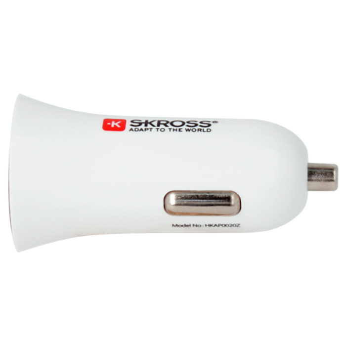 Автомобільний зарядний пристрій SKROSS Car Charger 2xUSB-A, 3.4A White (2.900610-E)