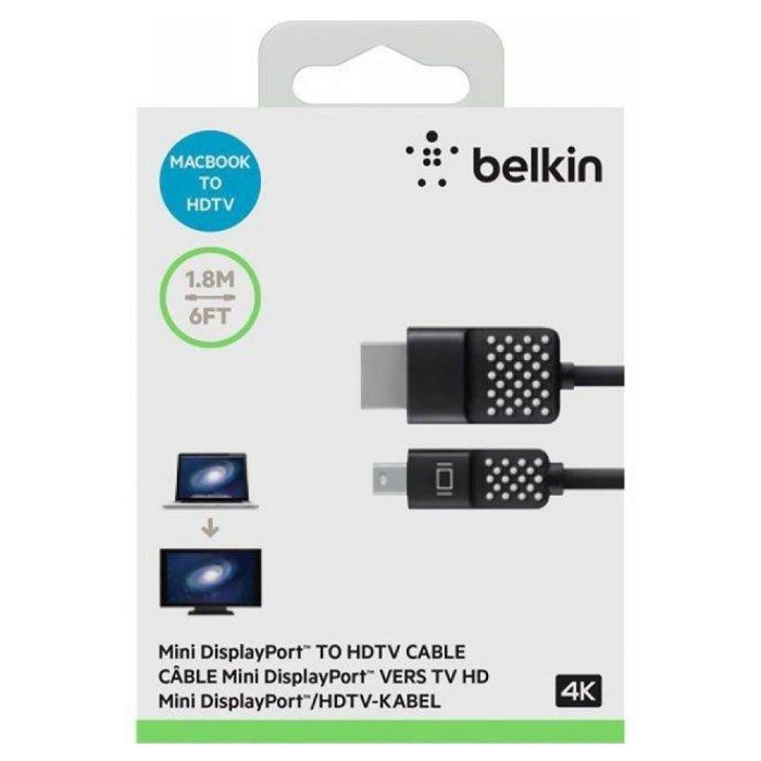 Кабель BELKIN Mini DisplayPort - HDMI 1.8м Black (F2CD080BT06)