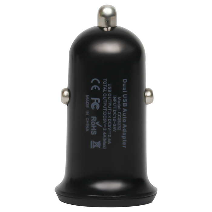 Автомобильное зарядное устройство NOMI CC05232 2xUSB-A, 3.4A Black (442114)