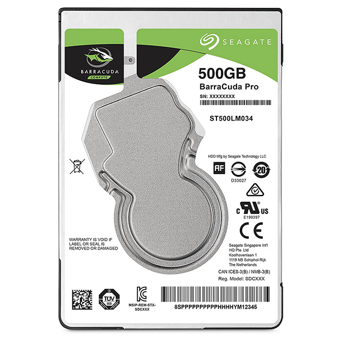 Жорсткий диск 2.5" SEAGATE BarraCuda Pro 500GB SATA/128MB (ST500LM034)
