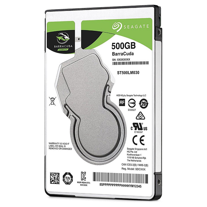 Жёсткий диск 2.5" SEAGATE BarraCuda 500GB SATA/128MB (ST500LM030)
