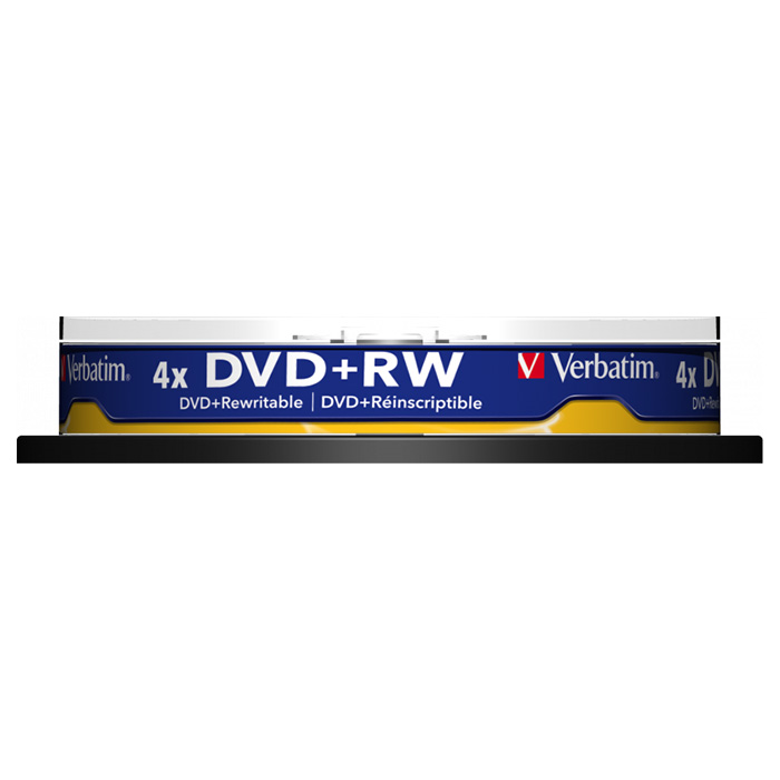 DVD+RW VERBATIM SERL 4.7GB 4x 10pcs/spindle (43488~EOL)