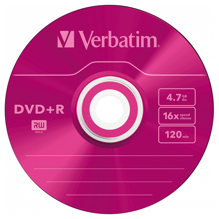 DVD+R VERBATIM AZO Colour 4.7GB 16x 5pcs/slim (43556)