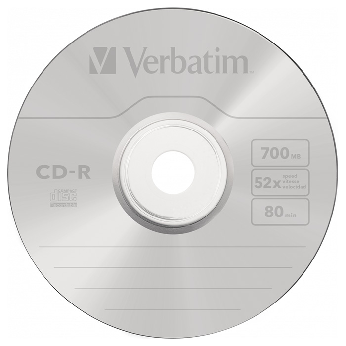 CD-R VERBATIM AZO Crystal 700MB 52x 50pcs/spindle (43343)