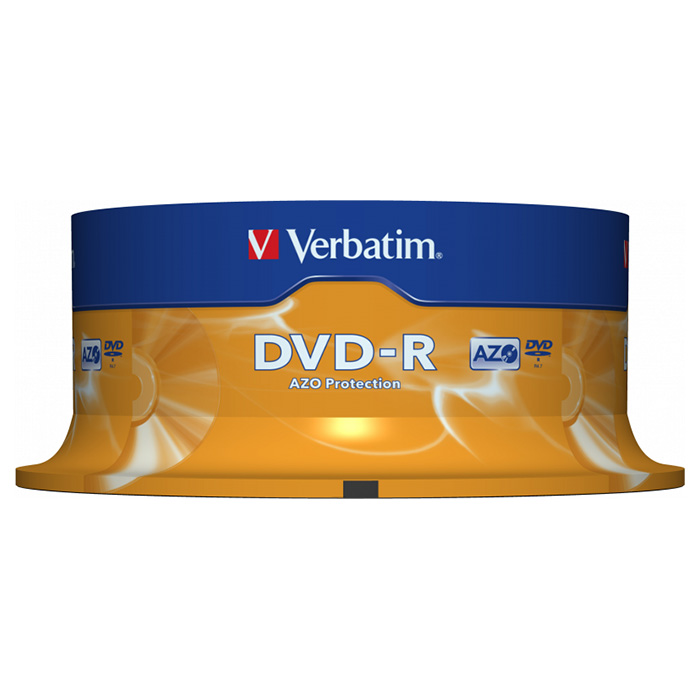 DVD-R VERBATIM AZO Matt Silver 4.7GB 16x 25pcs/spindle (43522)