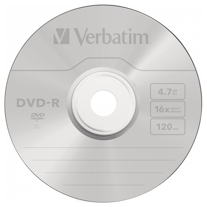 DVD-R VERBATIM AZO Matt Silver 4.7GB 16x 10pcs/spindle (43523)