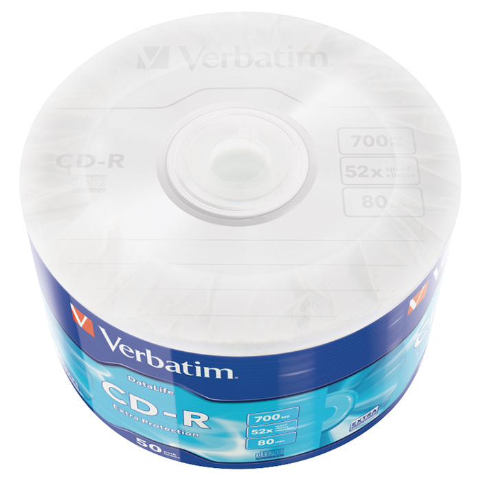 CD-R VERBATIM Extra Protection 700MB 52x 50pcs/wrap (43787)
