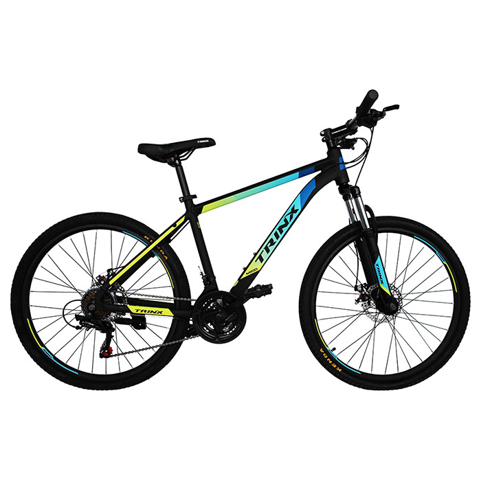 Велосипед гірський TRINX Majestic M100 17"x26" Matte Black/Blue/Yellow (2017)