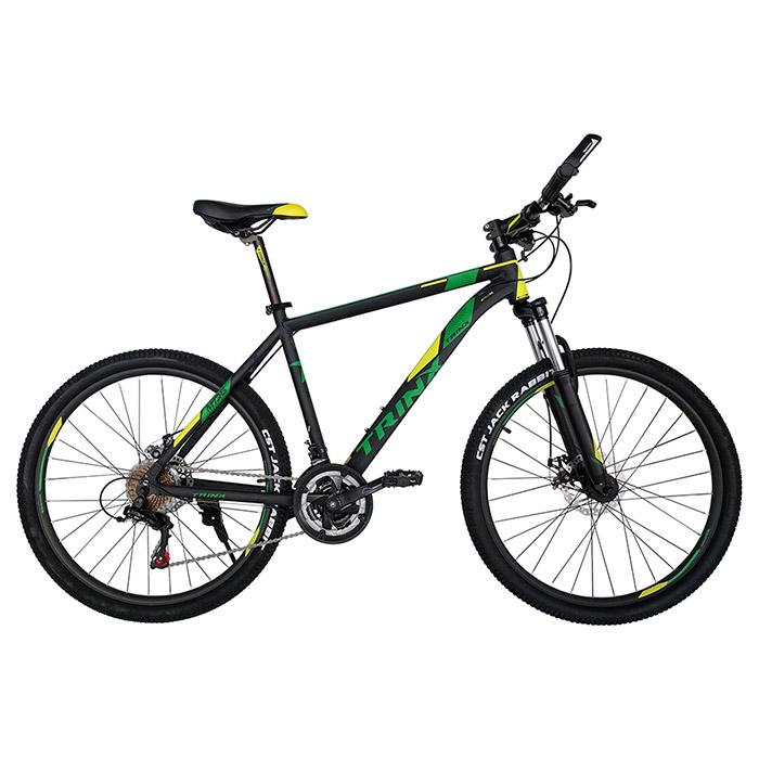 Велосипед горный TRINX Majestic M136 17"x26" Matte Black/Yellow/Green (2017)