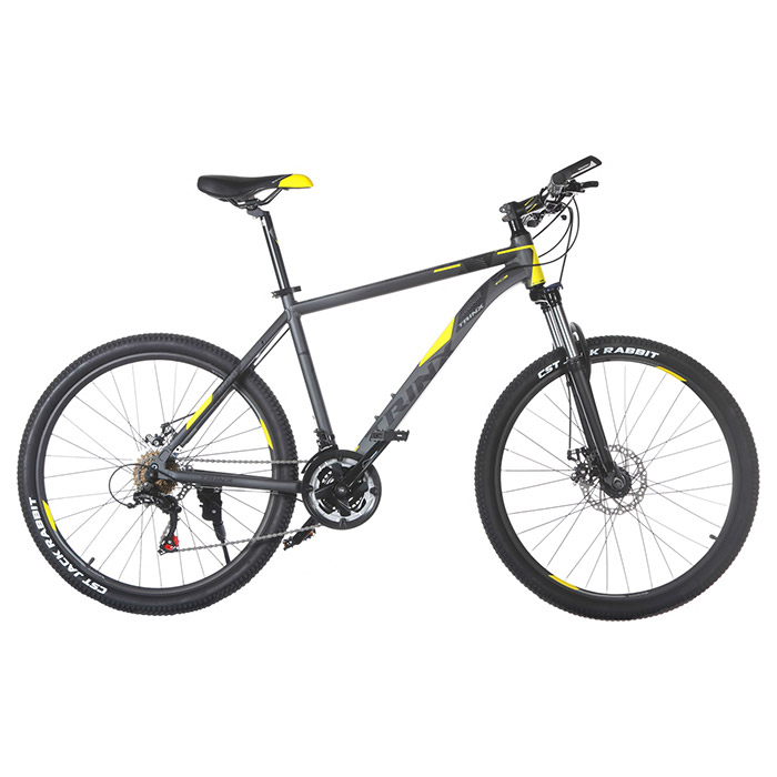 Велосипед горный TRINX Majestic M136 17"x26" Matt Gray/Black Yellow (2019)