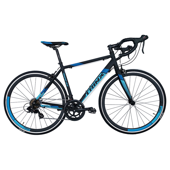 Велосипед шосейний TRINX Tempo 2.0 21"x28" Matt Black/Blue (2019)