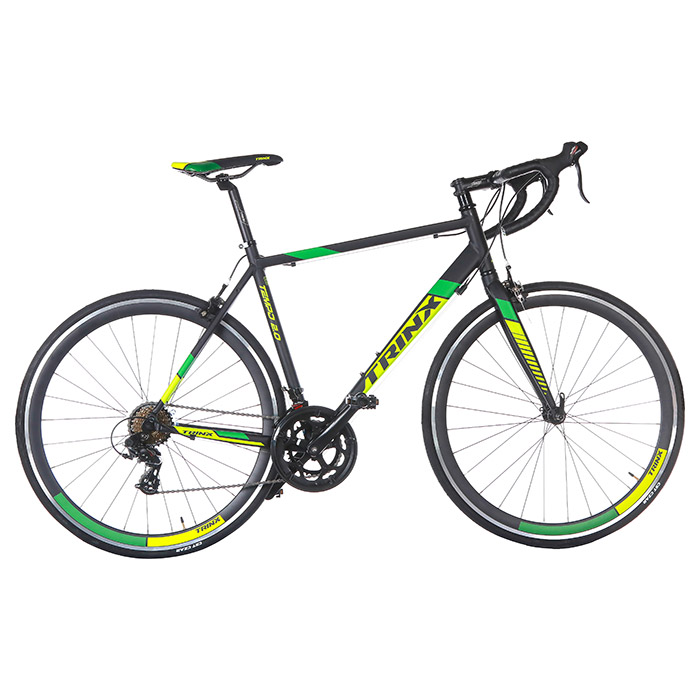 Велосипед шоссейный TRINX Tempo 2.0 21"x28" Matt Black/Green (2019)