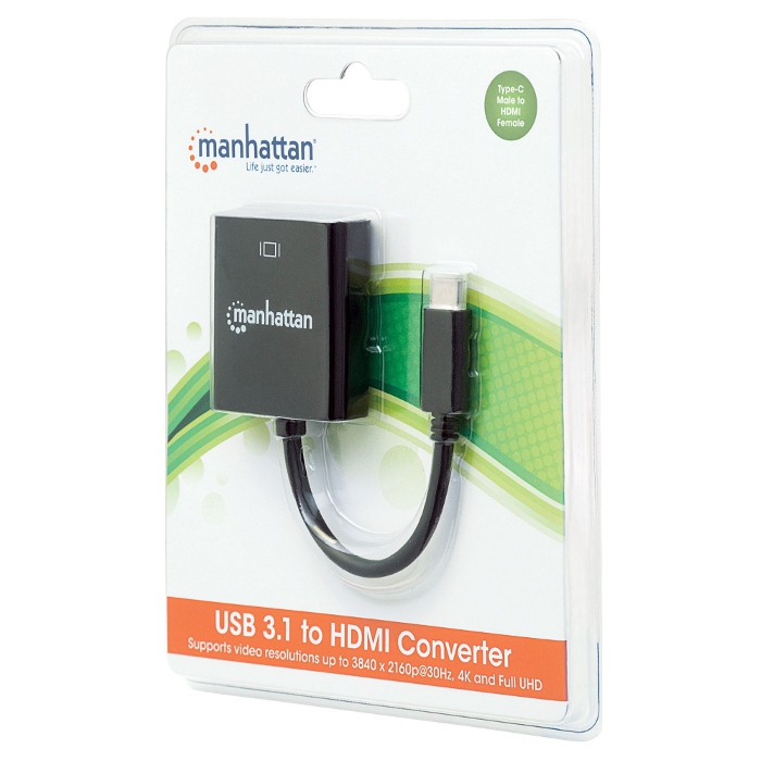 Адаптер MANHATTAN USB-C - HDMI v1.4 Black (151788)