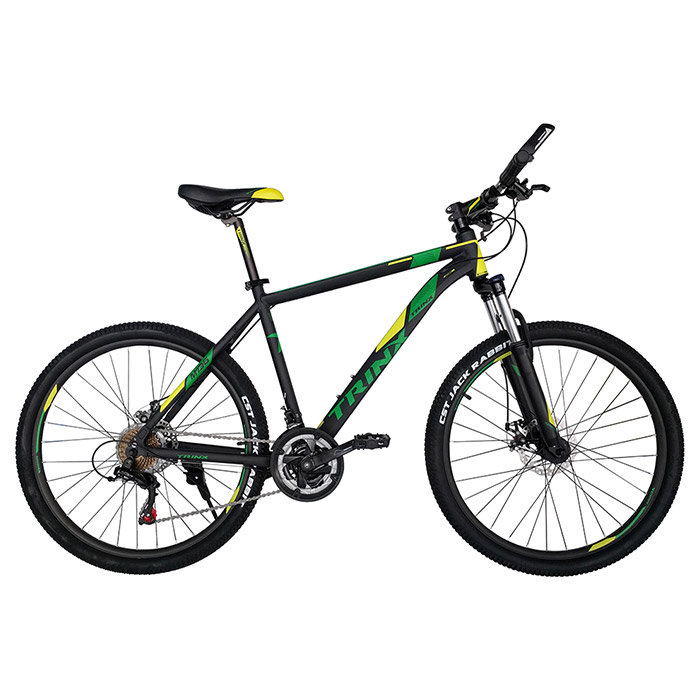 Велосипед гірський TRINX Majestic M136 19"x26" Matte Black/Yellow/Green (2019)