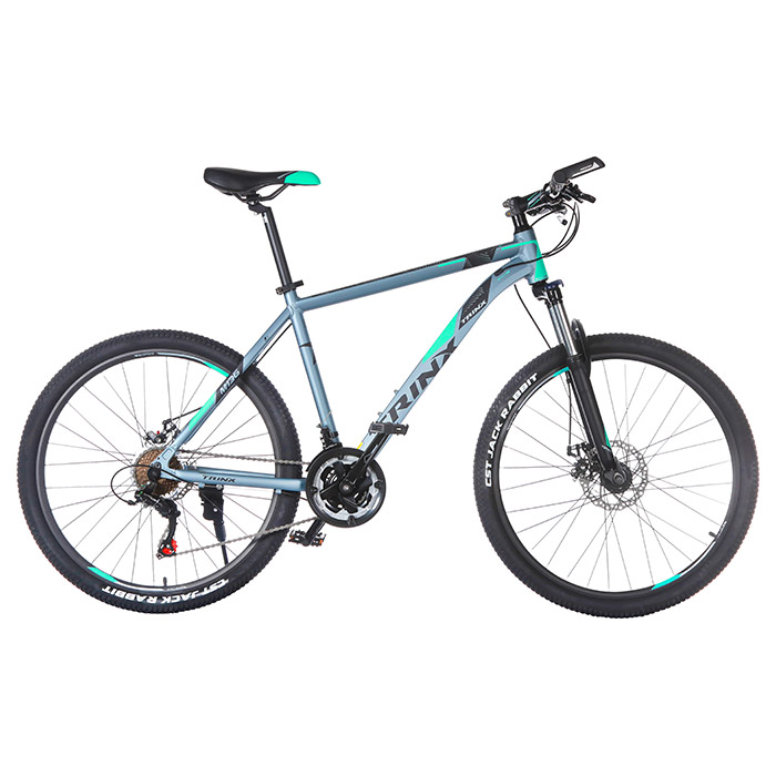 Велосипед горный TRINX Majestic M136 19"x26" Matte Gray/Cayan/Black (2019)