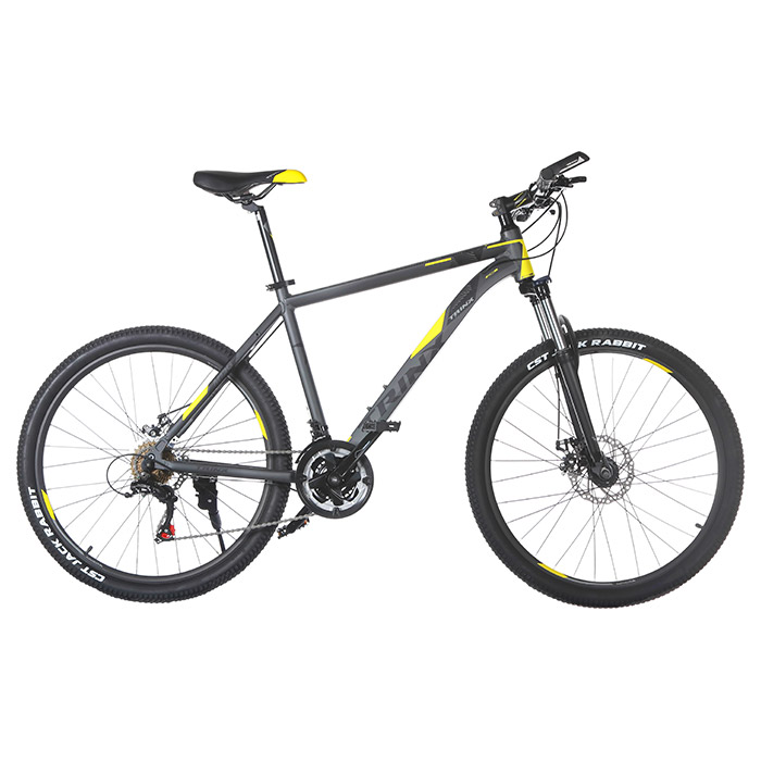 Велосипед гірський TRINX Majestic M136 19"x26" Matte Gray/Yellow/Black (2019)