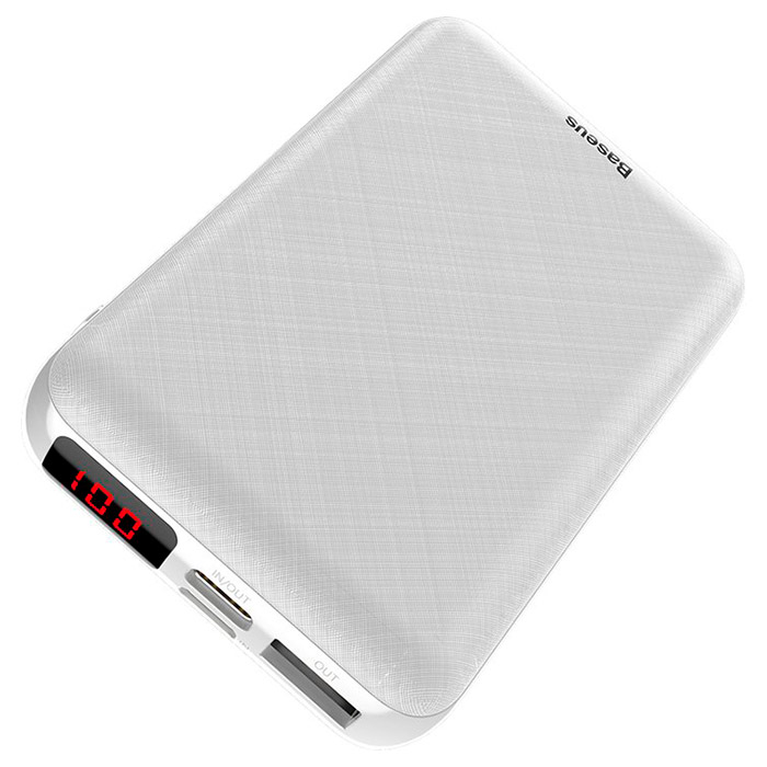 Повербанк BASEUS Mini S Digital Display Powerbank 10000mAh White (PPALL-XF02)