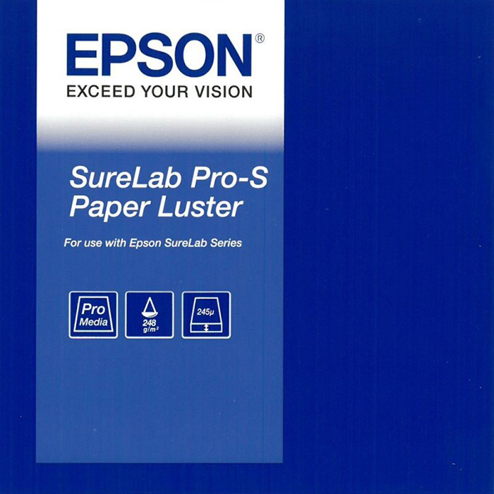 Рулонная бумага для плоттеров EPSON SureLab Pro-S Paper Luster 248g/m², 5", 127mm x 65m, 2-pack (C13S450065BP)