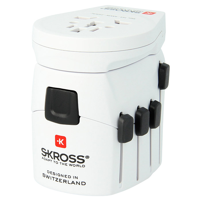 Универсальный сетевой переходник SKROSS Pro World USB White (1.302535)