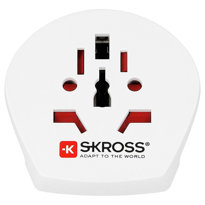 Універсальний дорожній перехідник SKROSS Pro World USB White (1.302535)