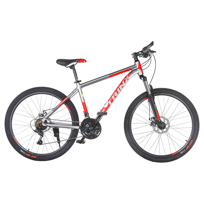Велосипед гірський TRINX Majestic M116 15"x26" Matt Gray/Red/Black (2018)