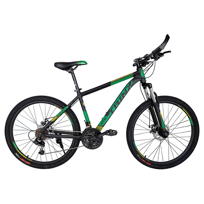 Велосипед горный TRINX Majestic M116 19"x26" Matt Black/Green (2018)