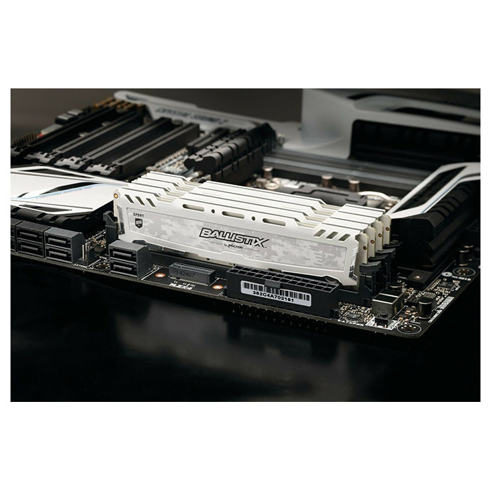 Модуль пам'яті CRUCIAL Ballistix Sport LT White DDR4 2400MHz 16GB Kit 2x8GB (BLS2C8G4D240FSC)