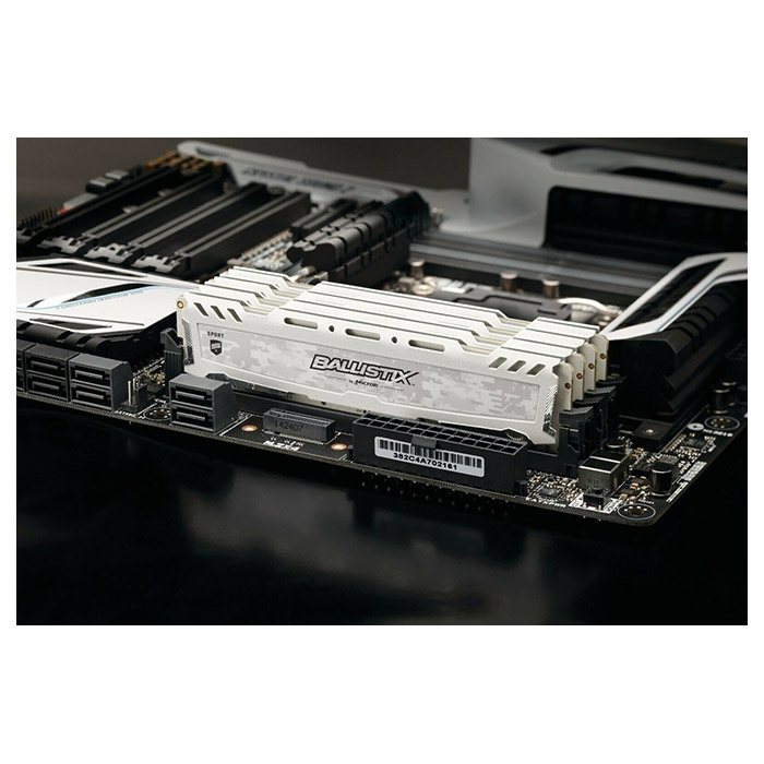 Модуль пам'яті CRUCIAL Ballistix Sport LT DDR4 2400MHz 16GB Kit 2x8GB White (BLS2C8G4D240FSC)