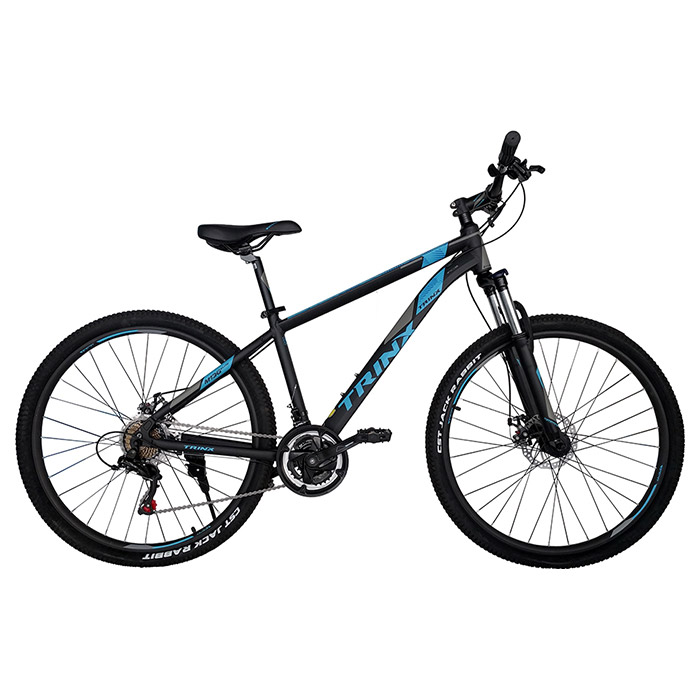Велосипед гірський TRINX Majestic M136 Elite 21"x27.5" Matt Black/Blue/Gray (2018)
