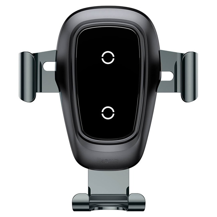 Автотримач для смартфона з бездротовою зарядкою BASEUS Metal Wireless Charger Gravity Car Mount Black (WXYL-B0A)