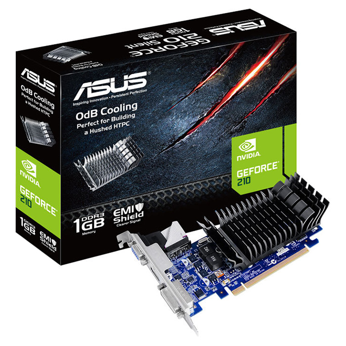 Видеокарта ASUS GeForce 210 1GB GDDR3 64-bit Silent LP (210-SL-1GD3-BRK)