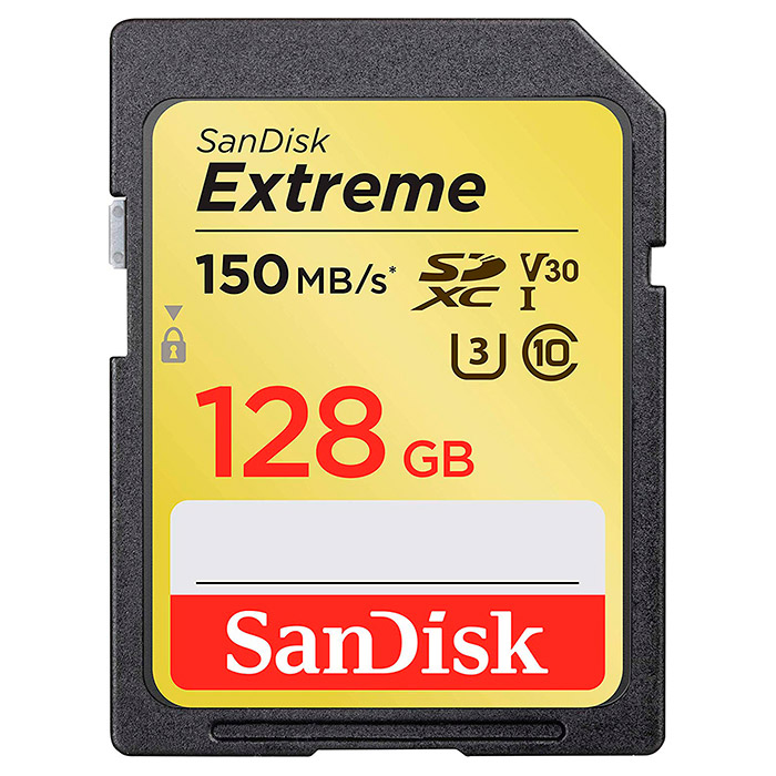 Карта памяти SANDISK SDXC Extreme 128GB UHS-I U3 V30 Class 10 (SDSDXV5-128G-GNCIN)