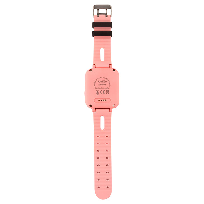 Часы-телефон детские AMIGO GO003 Swimming Camera + LED Pink