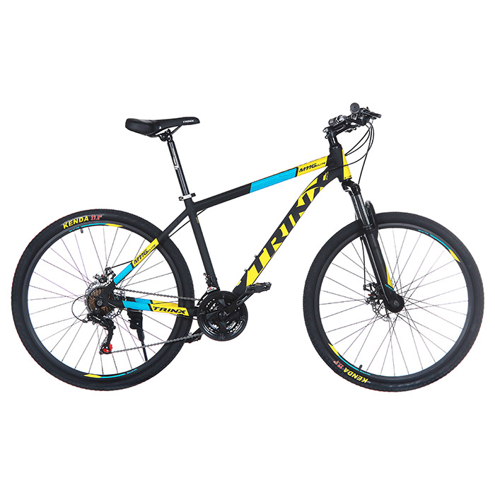Велосипед гірський TRINX Majestic M116 Elite 21"x27.5" Matt Black/Yellow/Blue (2019)