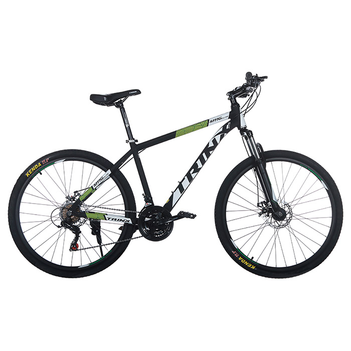 Велосипед гірський TRINX Majestic M116 Elite 18"x27.5" Matt Black/White/Green (2019)