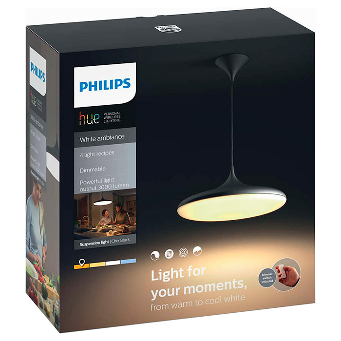 Розумний світильник PHILIPS Hue Cher Suspension Light Black (40761/30/P7)