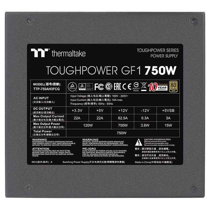 Блок питания 750W THERMALTAKE Toughpower GF1 750 (PS-TPD-0750FNFAGE-1)