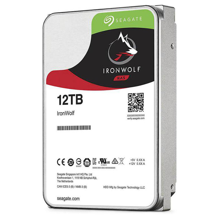 Жорсткий диск 3.5" SEAGATE IronWolf 12TB SATA/256MB (ST12000VN0008)