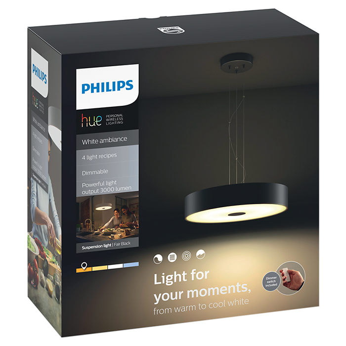 Розумний світильник PHILIPS Hue Fair Suspension Light Black (40339/30/P7)