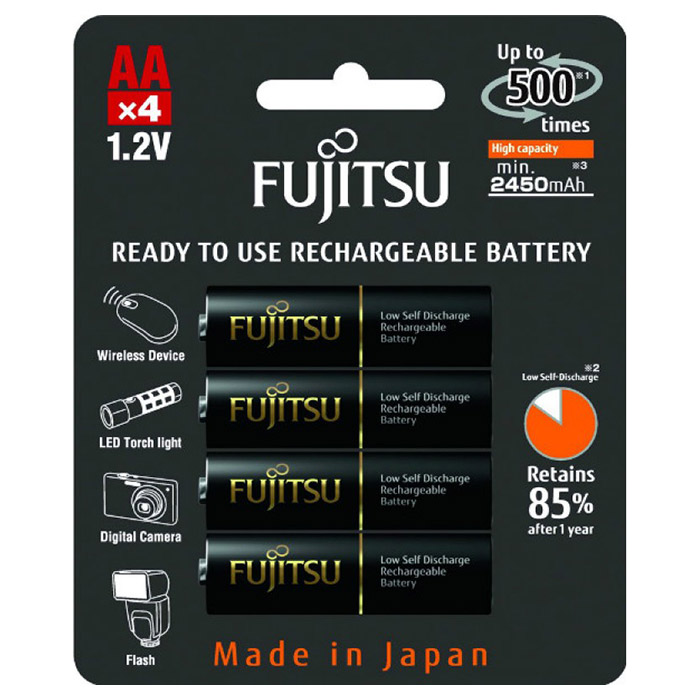 Аккумулятор FUJITSU AA 2550мАч 4шт/уп (HR-3UTHCEU-4B)