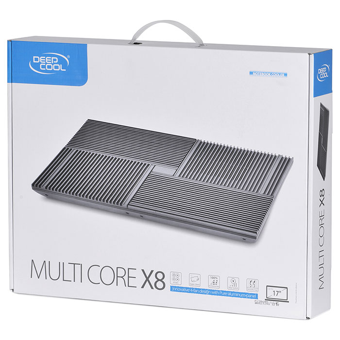 Подставка для ноутбука DEEPCOOL Multi Core X8 (DP-N422-X8BK)
